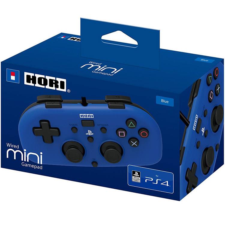 Hori Wired MINI Gamepad - Blue - PS4